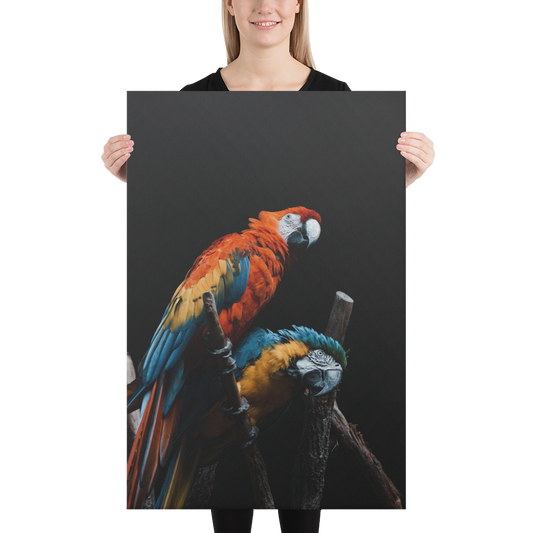 Large Macaw Art Canvas 24″×36″