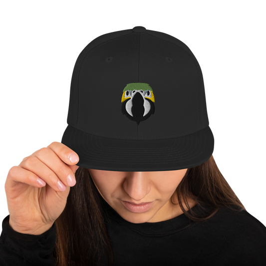 Zazu Parrot Face Embroidered Snapback