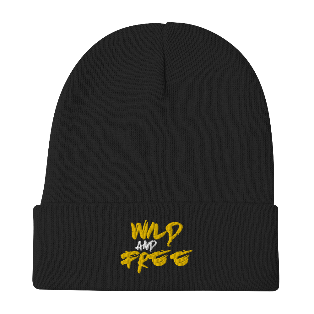 Wild And Free 3D Embroidered Beanie