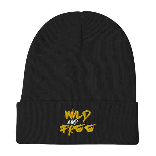 Wild And Free 3D Embroidered Beanie