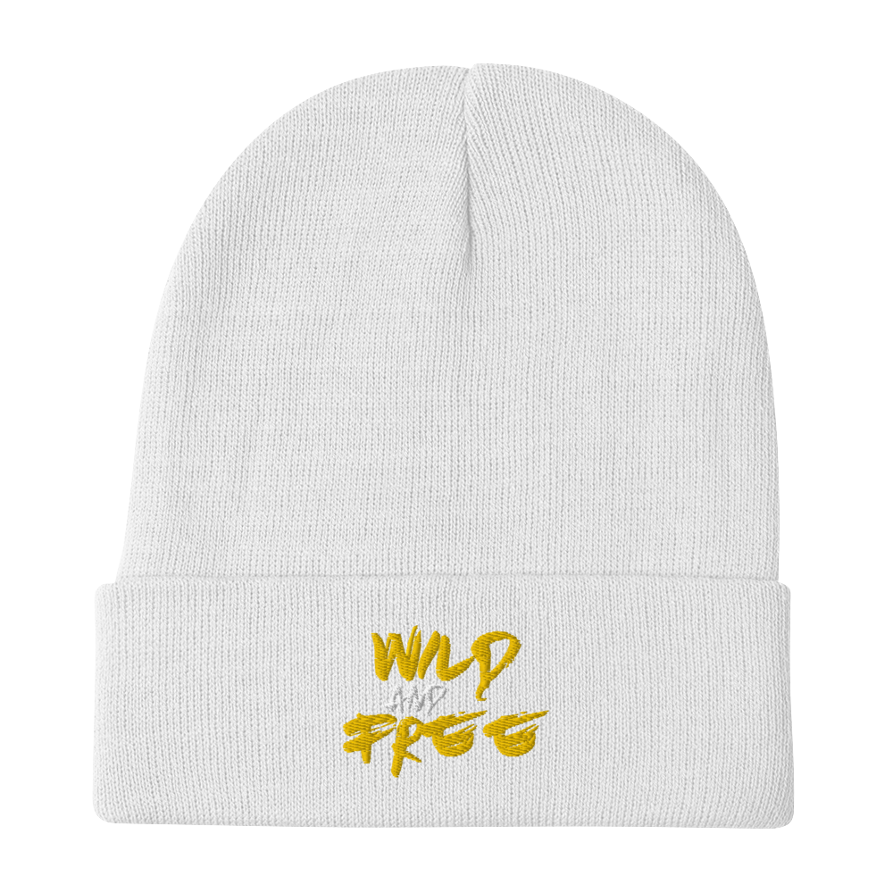 Wild And Free 3D Embroidered Beanie