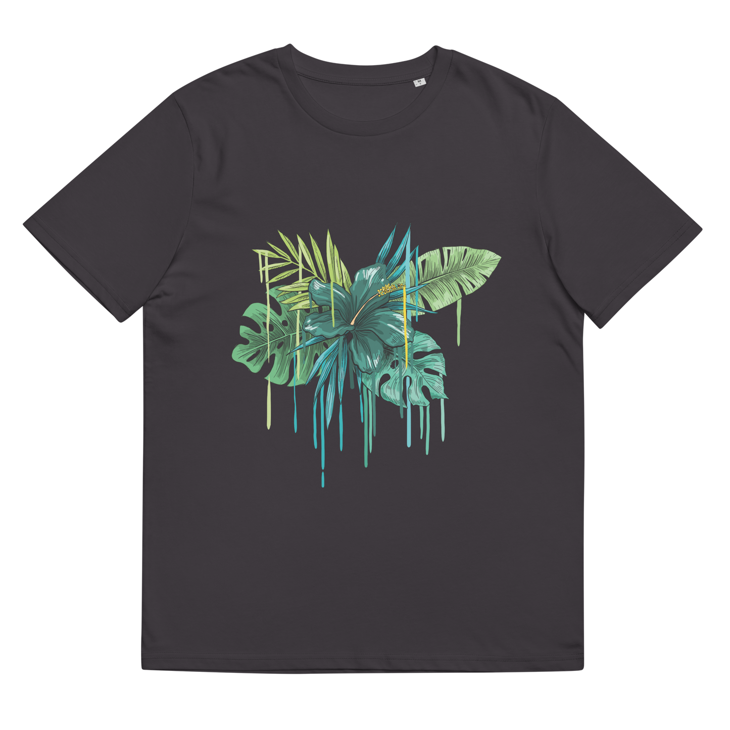 Tropical Drip Green Unisex Organic Cotton T-Shirt