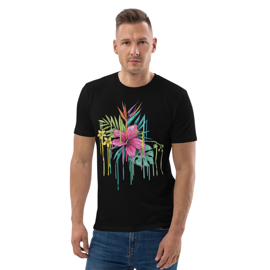 Tropical Drip Pink Unisex organic cotton t-shirt