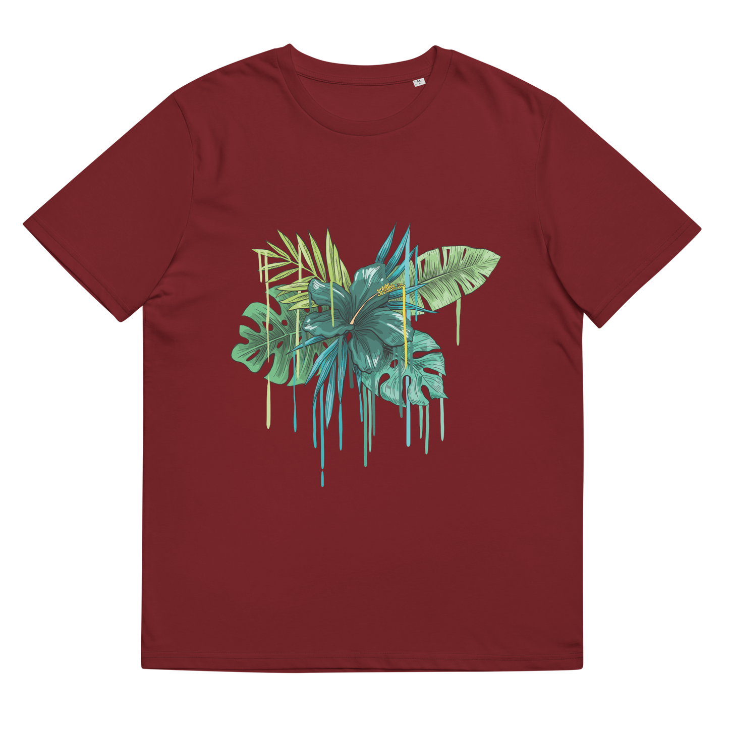 Tropical Drip Green Unisex Organic Cotton T-Shirt