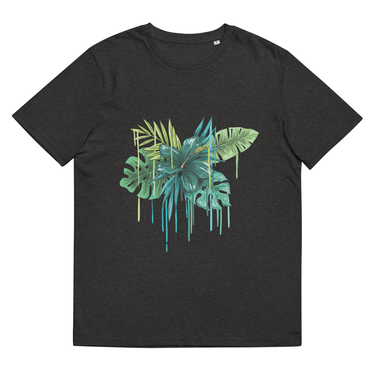 Tropical Drip Green Unisex Organic Cotton T-Shirt