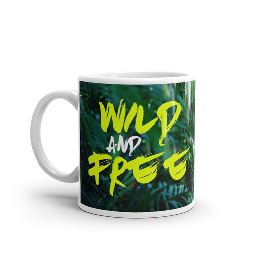 Wild And Free Parrots Glossy Mug