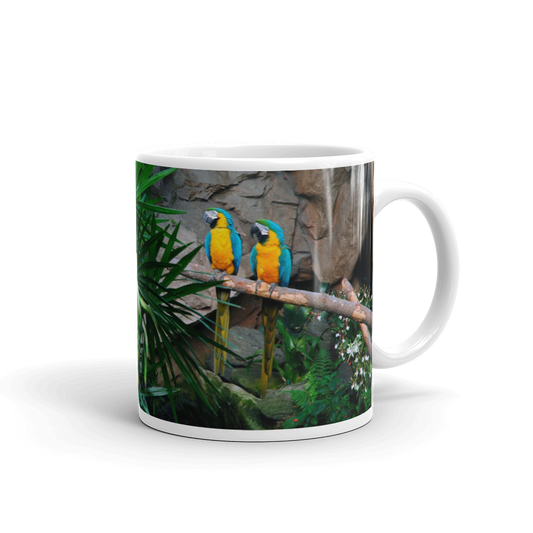 Wild And Free Parrots Glossy Mug